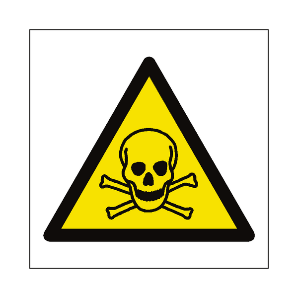Toxic Material Hazard Symbol Label | Safety-Label.co.uk