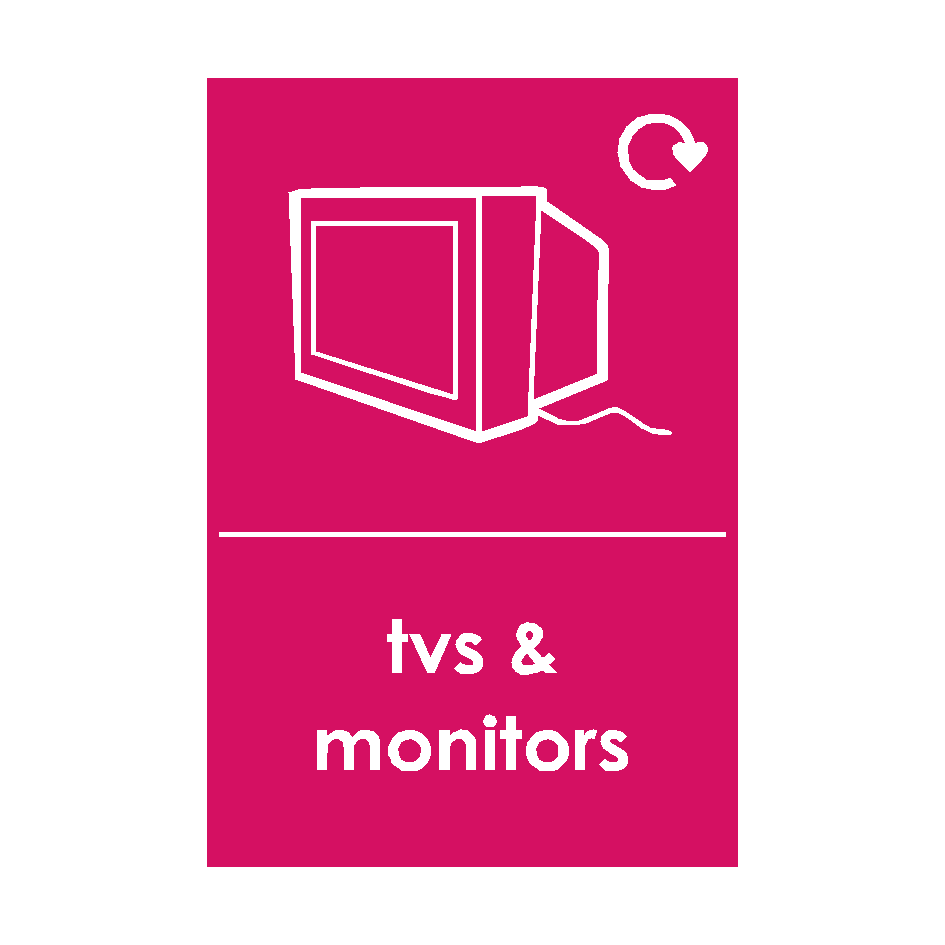 Sticker Label Monitor TV and Monitor Waste Sticker