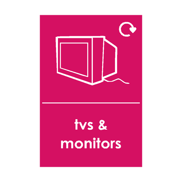TV and Monitor Waste Sign | Safety-Label.co.uk