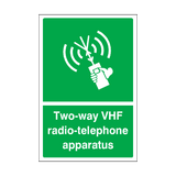 Two-way VHF Radio-telephone Apparatus Sticker | Safety-Label.co.uk