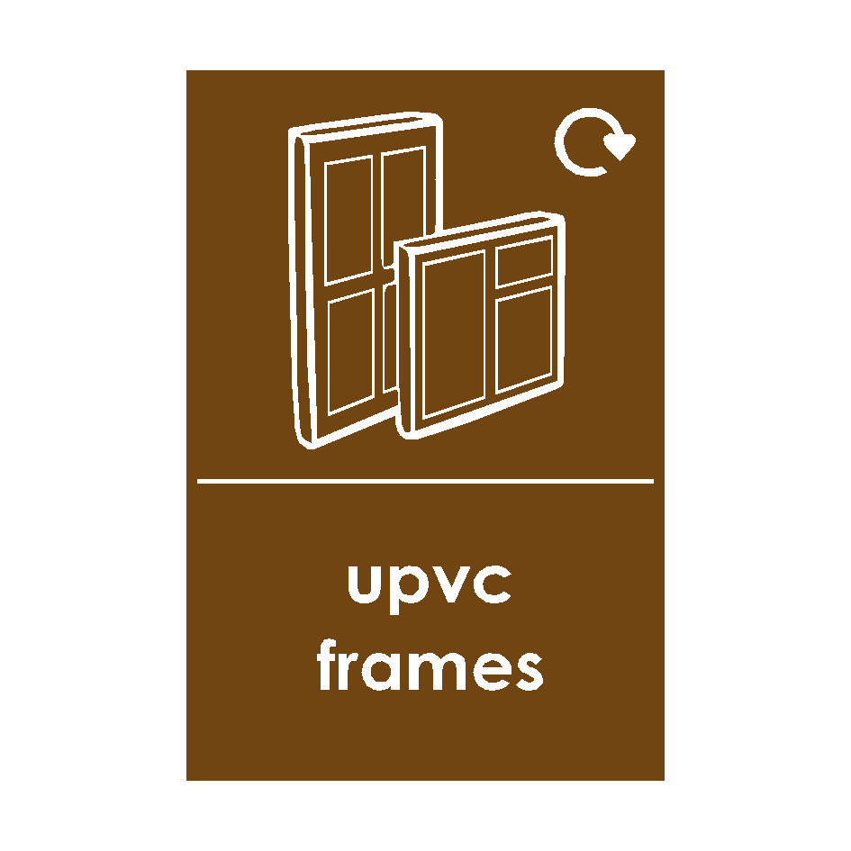 UPVC Frames Waste Sticker | Safety-Label.co.uk
