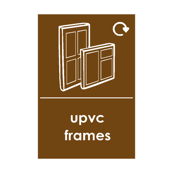 UPVC Frames Waste Sticker | Safety-Label.co.uk