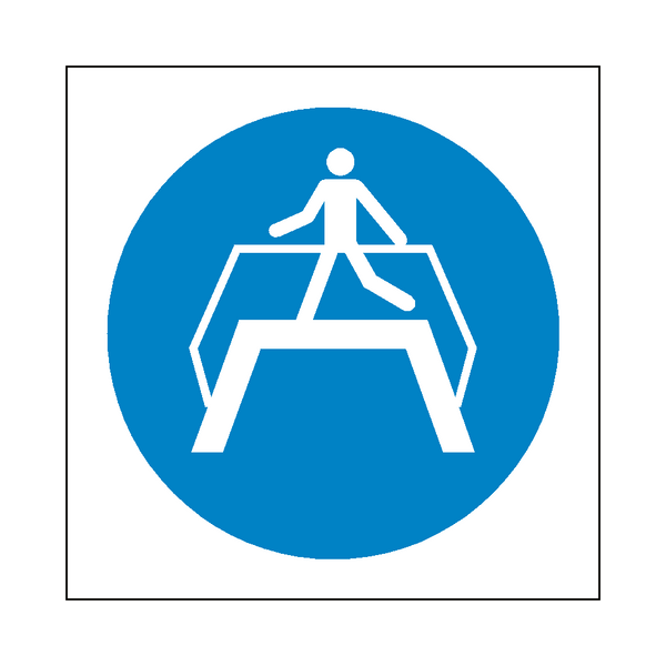 Use Footbridge Symbol Label | Safety-Label.co.uk