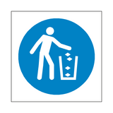 Use Litter Bin Symbol Label | Safety-Label.co.uk