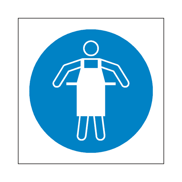 Use Protective Apron Symbol Sign | Safety-Label.co.uk
