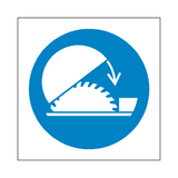 Use Saw Guard Symbol Sign | Safety-Label.co.uk