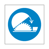 Use Saw Guard Symbol Label | Safety-Label.co.uk