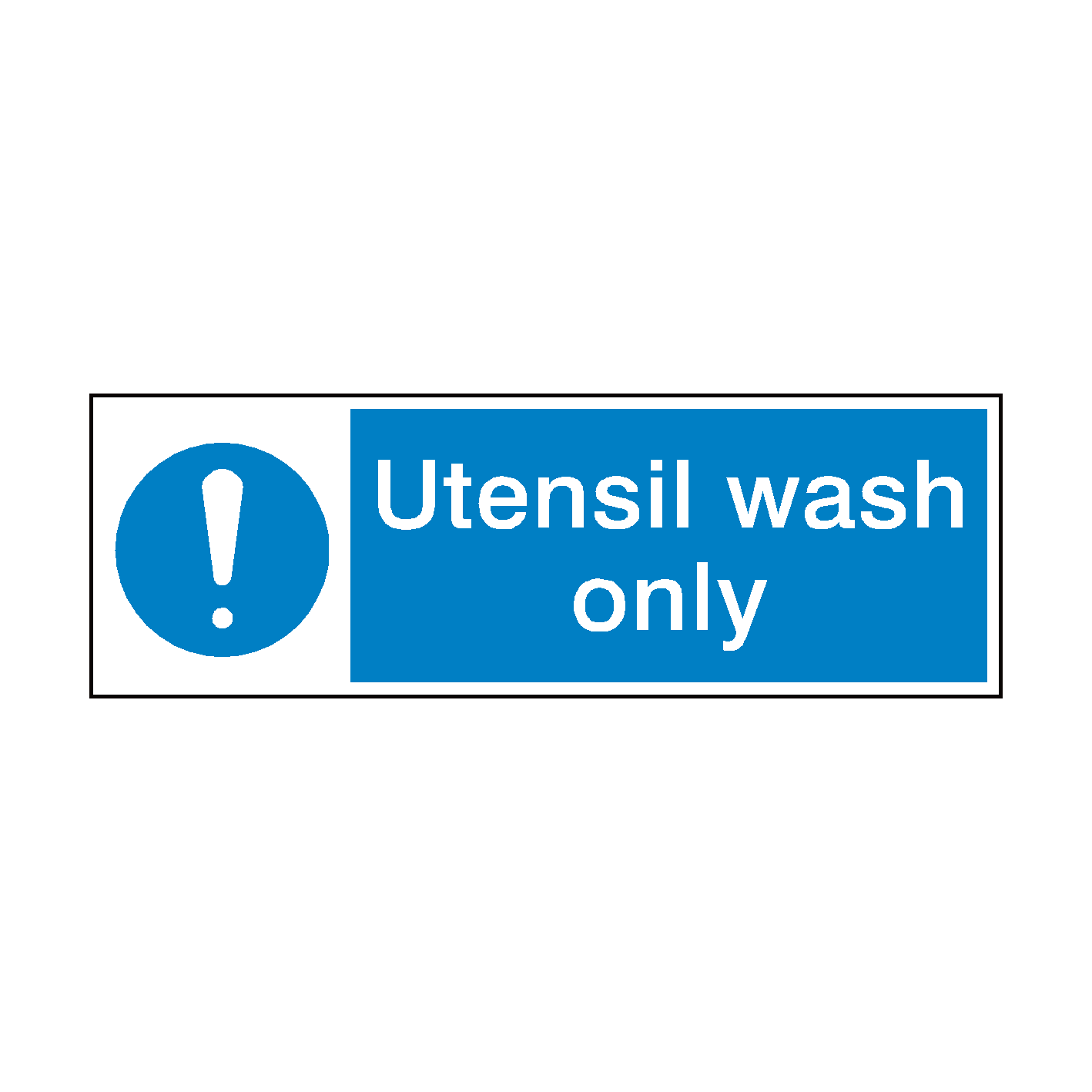 Utensil Wash Only Hygiene Sign