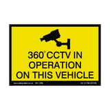 360 Degree CCTV Vehicle Sign | Safety-Label.co.uk