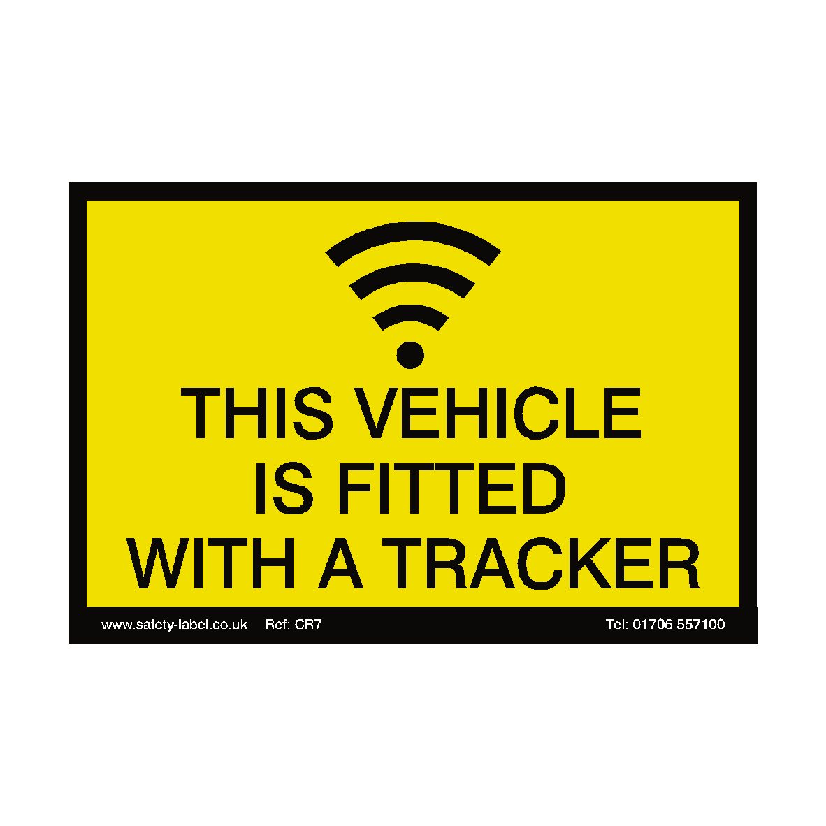 Vehicle Tracker Sign