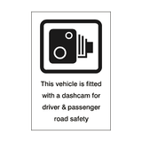 Vehicle Fitted With Dashcam Safety Sticker | Safety-Label.co.uk
