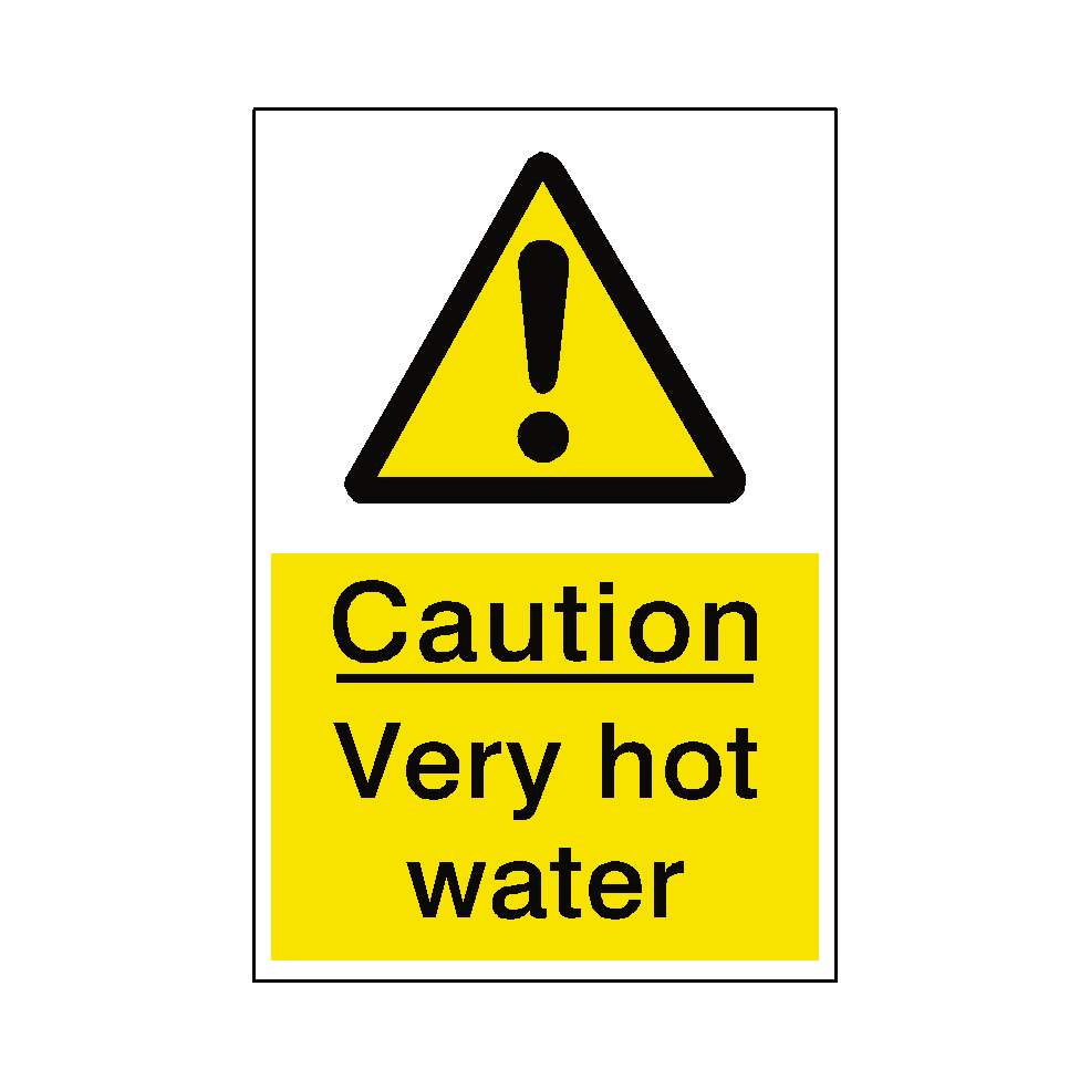 Very Hot Water Hazard Sign | Safety-Label.co.uk