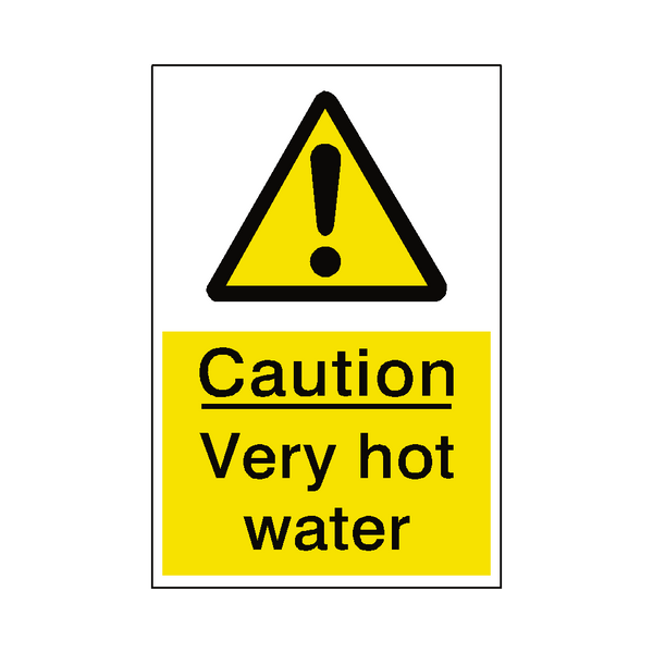 Very Hot Water Sticker | Safety-Label.co.uk