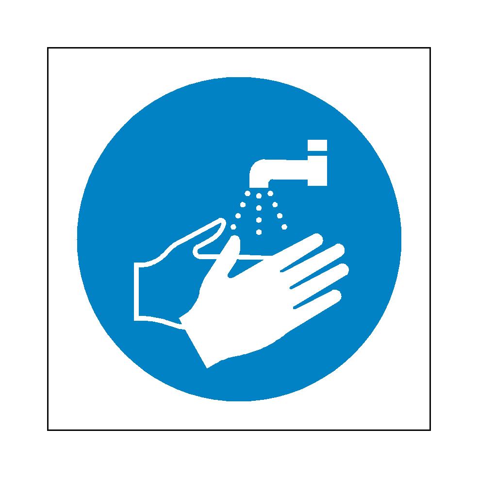 Wash Your Hands Symbol Sign | Safety-Label.co.uk
