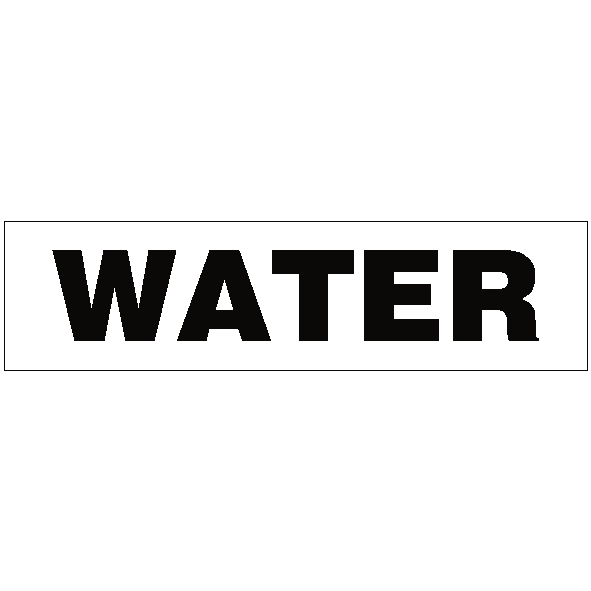 Water Legal Lettering Sticker