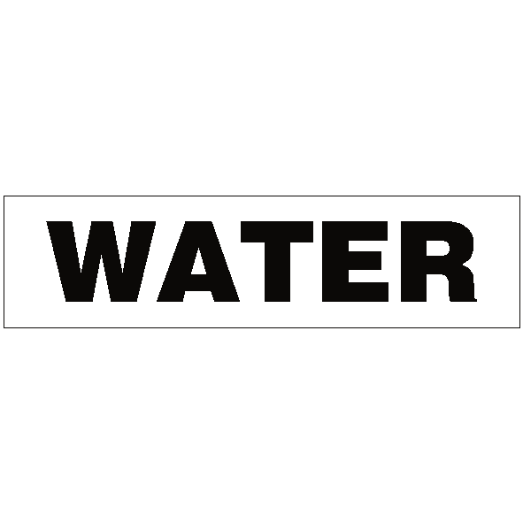 Water Legal Lettering Sticker | Safety-Label.co.uk