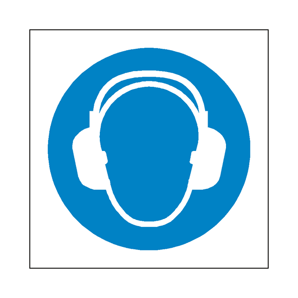 Wear Ear Protection Symbol Sign | Safety-Label.co.uk