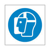 Wear Face Shield Symbol Sign | Safety-Label.co.uk