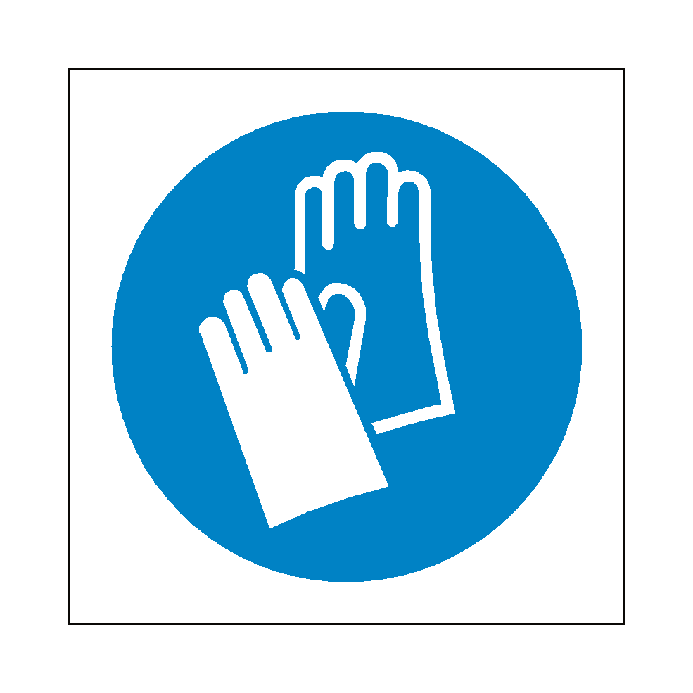 Wear Protective Gloves Symbol Sign | Safety-Label.co.uk