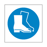 Wear Safety Footwear Symbol Sign | Safety-Label.co.uk