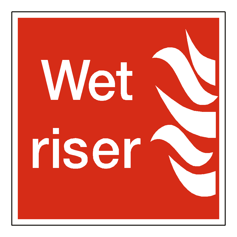 Wet Riser Sticker Wet Riser Label | Safety-Label.co.uk