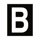 White Letter B Sticker | Safety-Label.co.uk