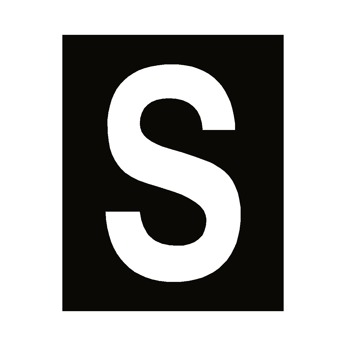 White Letter S Sticker