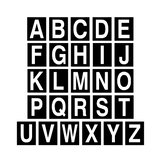 White Alphabet Letter Sticker Pack | Safety-Label.co.uk
