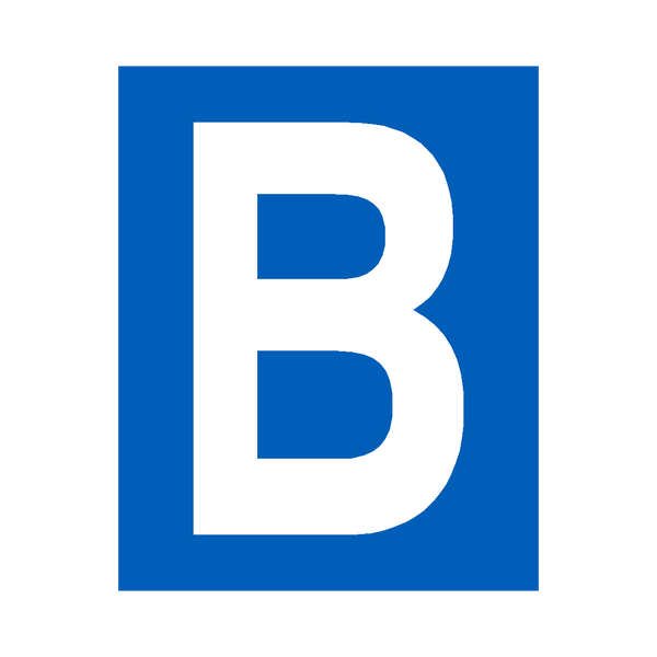 Blue Letter B Sticker