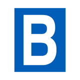 Blue Letter B Sticker | Safety-Label.co.uk