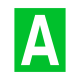 Green Letter A Sticker | Safety-Label.co.uk