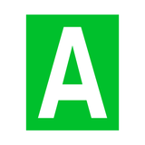 Green Letter A Sticker | Safety-Label.co.uk