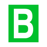 Green Letter B Sticker | Safety-Label.co.uk