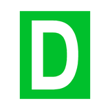 Green Letter D Sticker | Safety-Label.co.uk