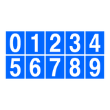 Blue Number Sticker Pack 0 to 9 | Safety-Label.co.uk