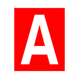Red Letter A Sticker | Safety-Label.co.uk