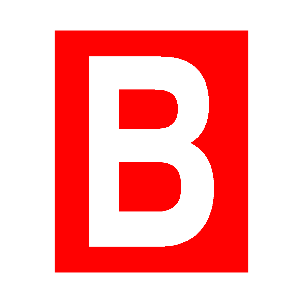 B In Red Red Circle White B Logo