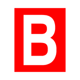 Red Letter B Sticker | Safety-Label.co.uk