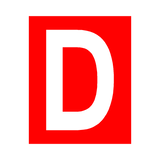 Red Letter D Sticker | Safety-Label.co.uk