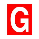 Red Letter G Sticker | Safety-Label.co.uk