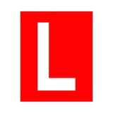 Red Letter L Sticker | Safety-Label.co.uk
