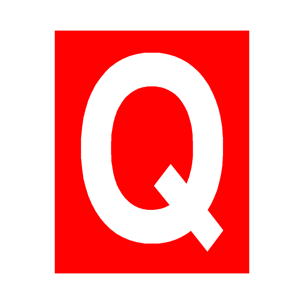 Red Letter Q Sticker