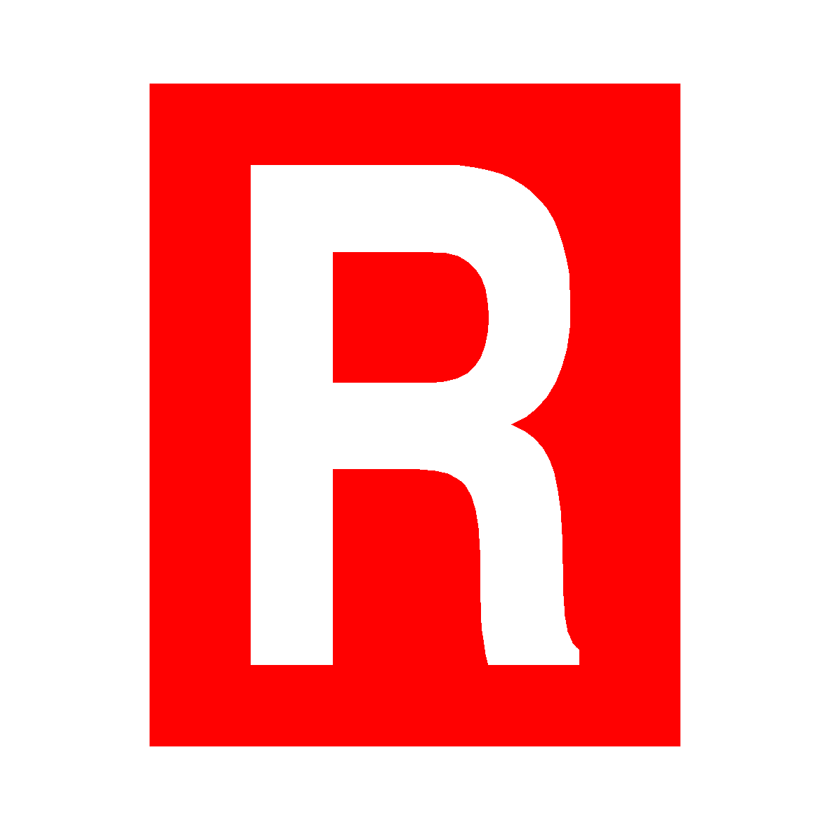 Red Letter R Sticker