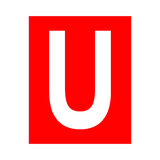 Red Letter U Sticker | Safety-Label.co.uk
