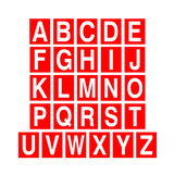 Red Alphabet Letter Sticker Pack | Safety-Label.co.uk